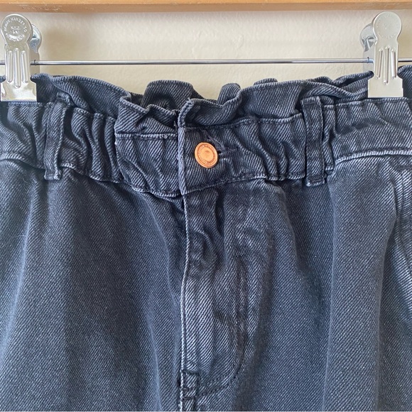 Zara Black Grey Paper bag Jeans - Picture 4 of 9